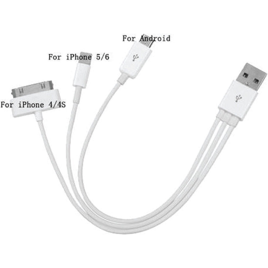 Kabel Data Charger USB 3In1 For Cable Iphone 5 Micro Iphone 4 OCEANMART Aksesoris HP OCEAN MART