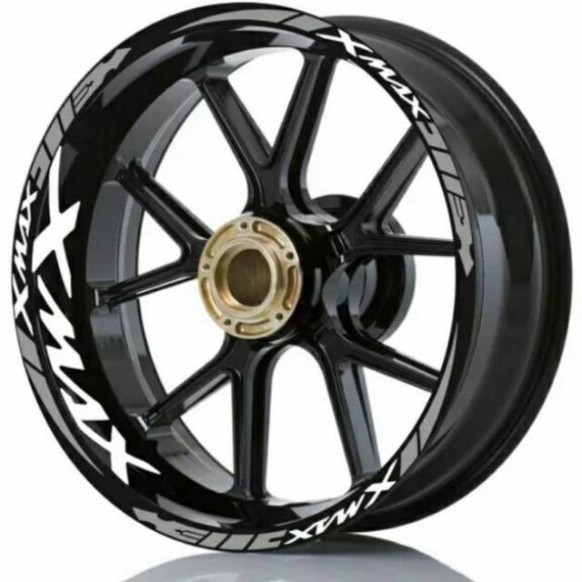 Stiker velg motor yamaha xmax 250 uk velg ring 14 dan 15 bisa request warna dan design.