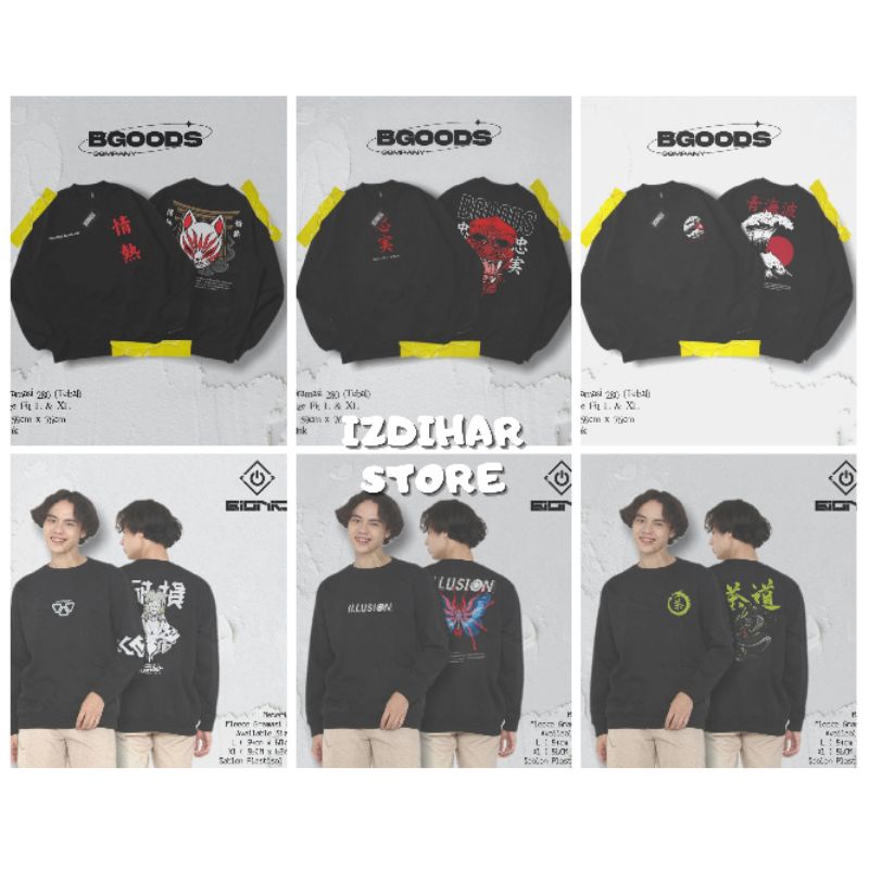 Jaket sweater pria wanita terbaru jaket sweater murah jaket sweater crewneck  original bgoods