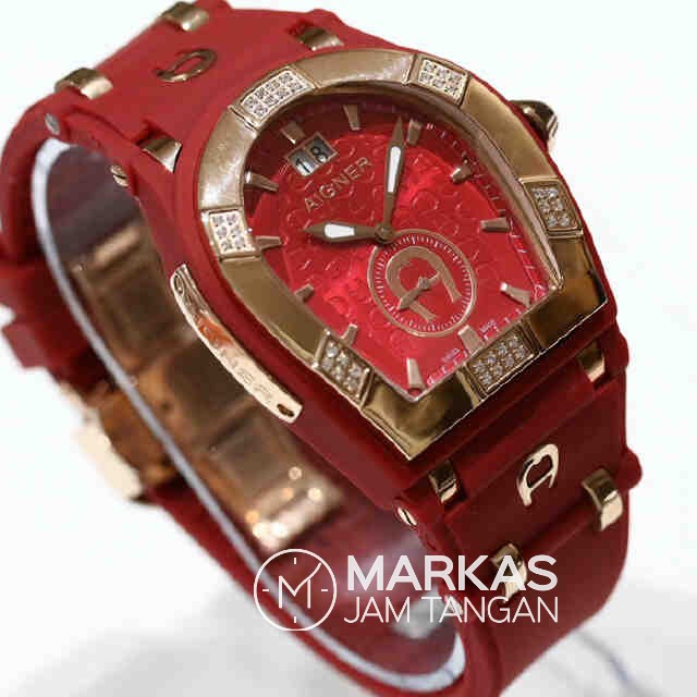 Jual Jam Tangan Wanita Aigner ALBA Chronograph Rubber Strap Limited