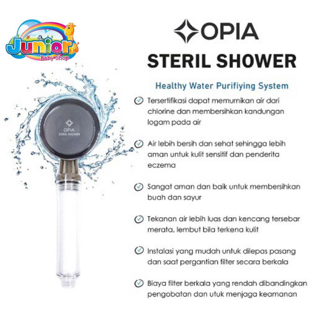 Opia Steril Shower Filter Head Set