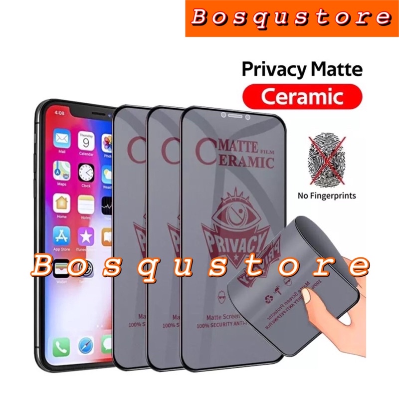 TG FULL CERAMIC ANTISPY VIVO Y53S/ Y51/ Y51A/ Y1S/ Y91C/ Y30/ Y30i/ Y50/ Y91/ Y93/ Y95/ V9/ TEMPERED GLASS FULL CERAMIC ANTI SPY/ PRIVACY MATTE CERAMIC GLASS