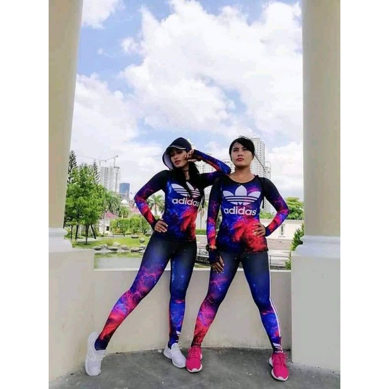 jual baju senam termurah pabrik original SXB sport Adidas full printing 5 longsleeve