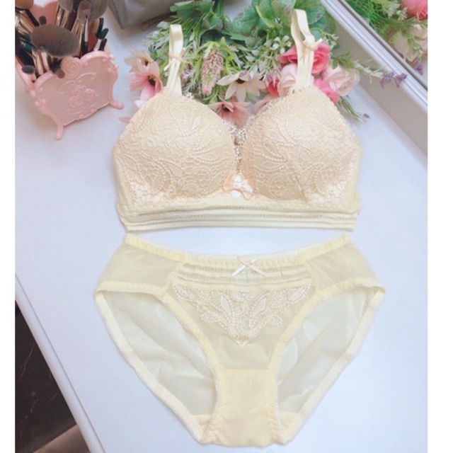 BRA SET (BS8) BRA DENGAN PANTY KOREAN STYLE SOFT COLOR