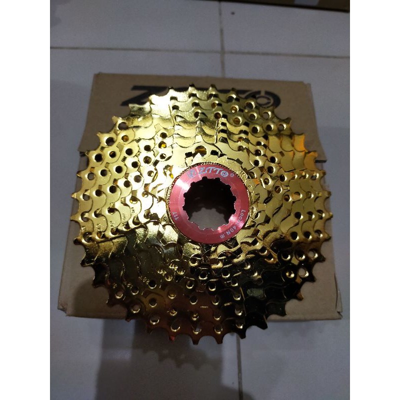 Sprocket ZTTO 9 Speed Gold Sprocket Flywheel 9 Speed 11-36T
