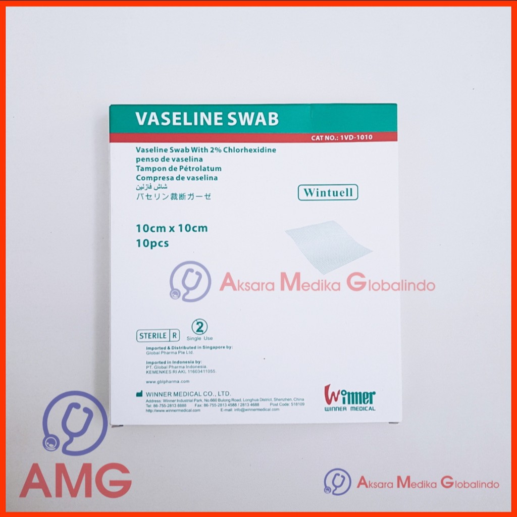 VASELINE SWAB PER BOX ISI 10'S  / WINTULL (SEPERTI LOMATUL, SOFRATUL) #AMG