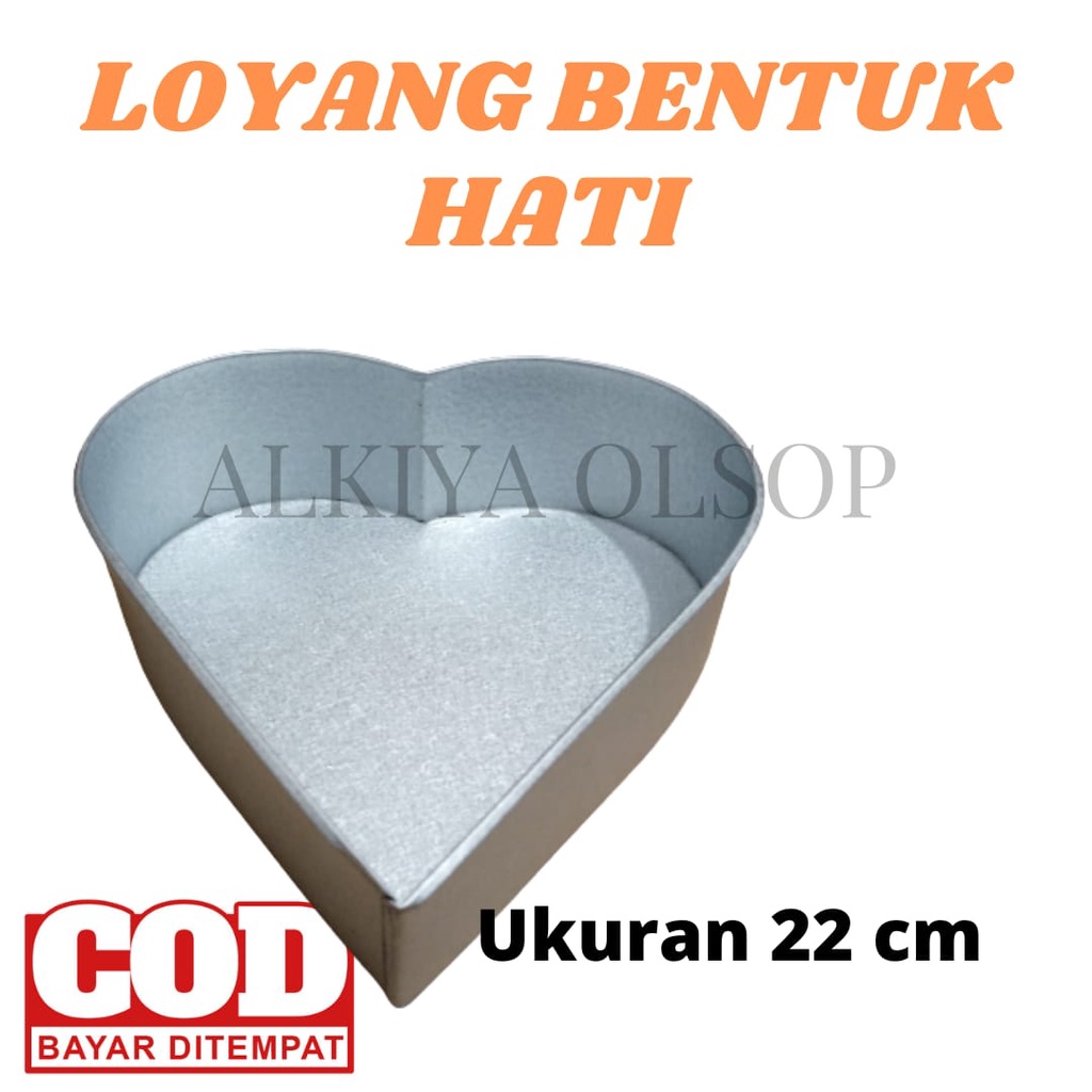 loyang kue bentuk hati loyang hati dengan ukuran 18,20,22cm tinggi 6cm di jual satuan dan set