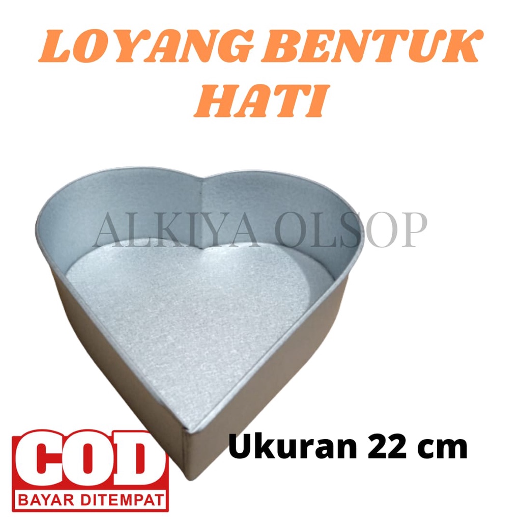 loyang kue bentuk hati loyang hati dengan ukuran 18,20,22cm tinggi 6cm di jual satuan dan set