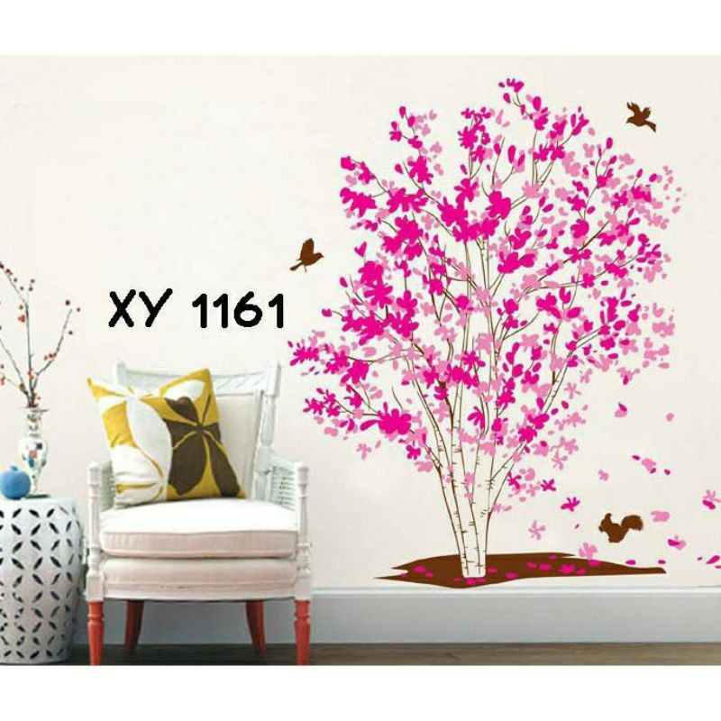 Pink Maple tree wallsticker wall sticker stiker dinding