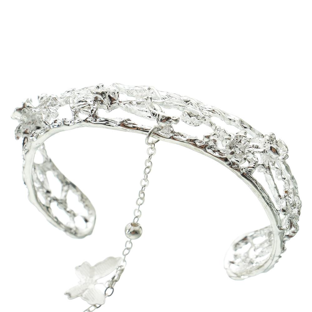 Solighter Kupu-Kupu Lonceng Cincin Gelang Kreatif Wanita Gadis Perhiasan Gaya Antik Cina Bangle Pesona Bracelet