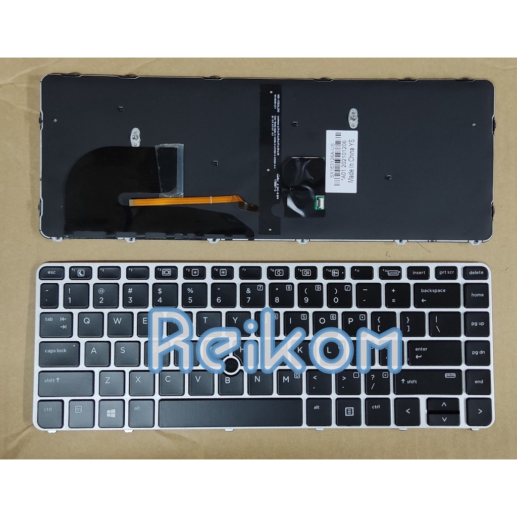 Tastiera Compatibile HP EliteBook 745/840/848 G3 G4 - Layout Italiano QWERTY, Frame Argento, Senza Retroilluminazione