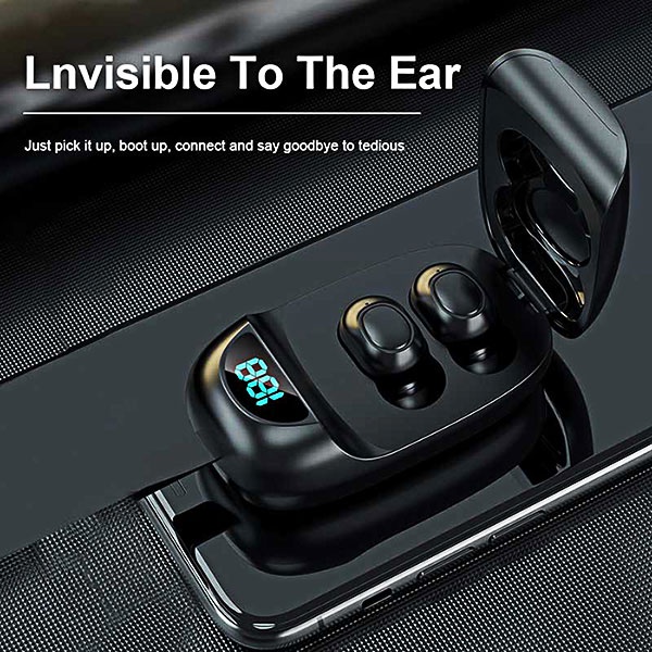 IN JKT JS25 Headset Bluetooth Sport TWS with Mic 9D Bass Stereo Type-C Handset Water Proof Earbud 5.0 Wireless Earphone Tahan Air (COD)-5