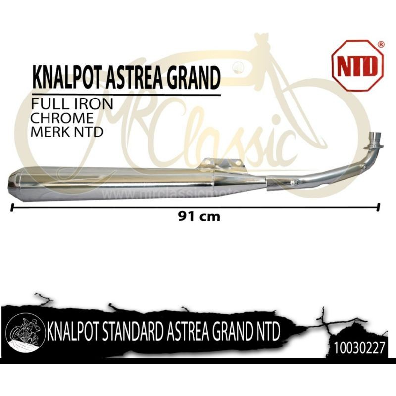 KNALPOT ORIGINAL HONDA ASTREA GRAND BULUS LEGENDA IMPRESA MERK NTD