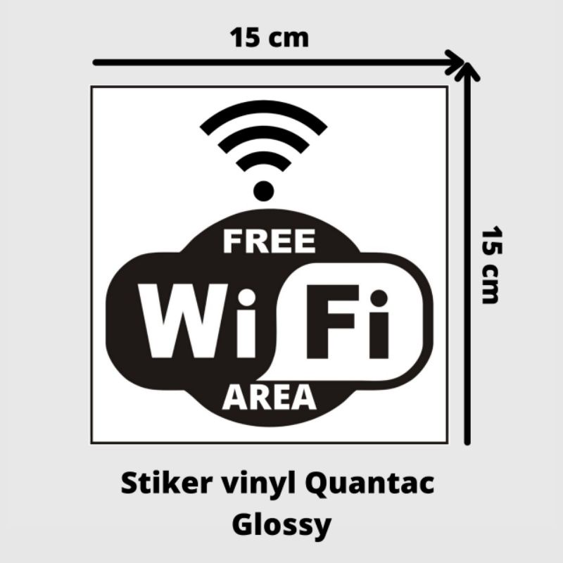 

Stiker area wifi vinyl|Sticker label free wifi area|Stiker sign bebas jaringan wifi|wifi|jaringan wifi| signal wifi| stiker vinyl 15cmx15cm