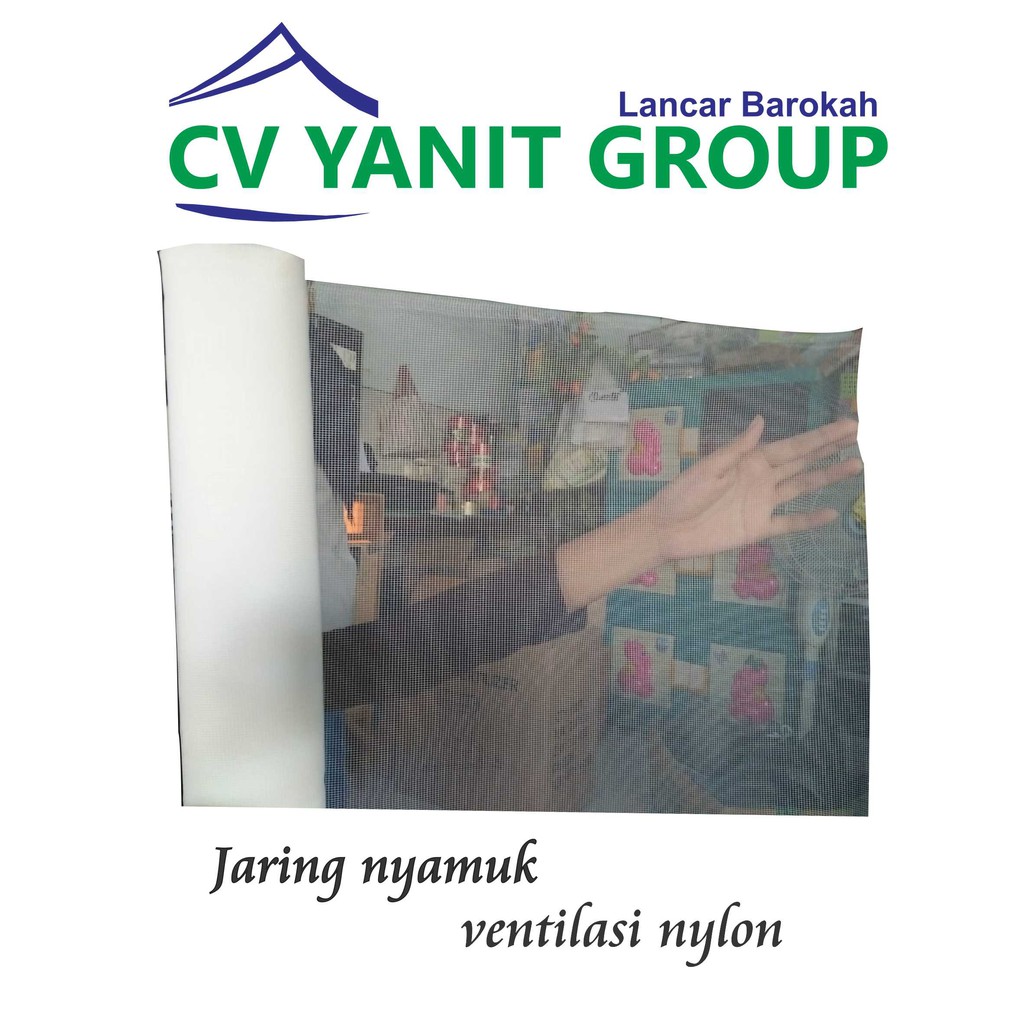 Jaring Kawat Kasa Nyamuk Plastik Strimin Ventilasi Nilon Panjang 2 Meter Lebar 1 Meter