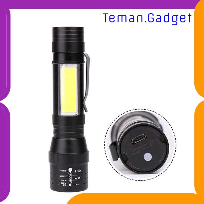 TG-IE114 Albinaly Senter LED USB Rechargeable XML-T6 + COB - 1907