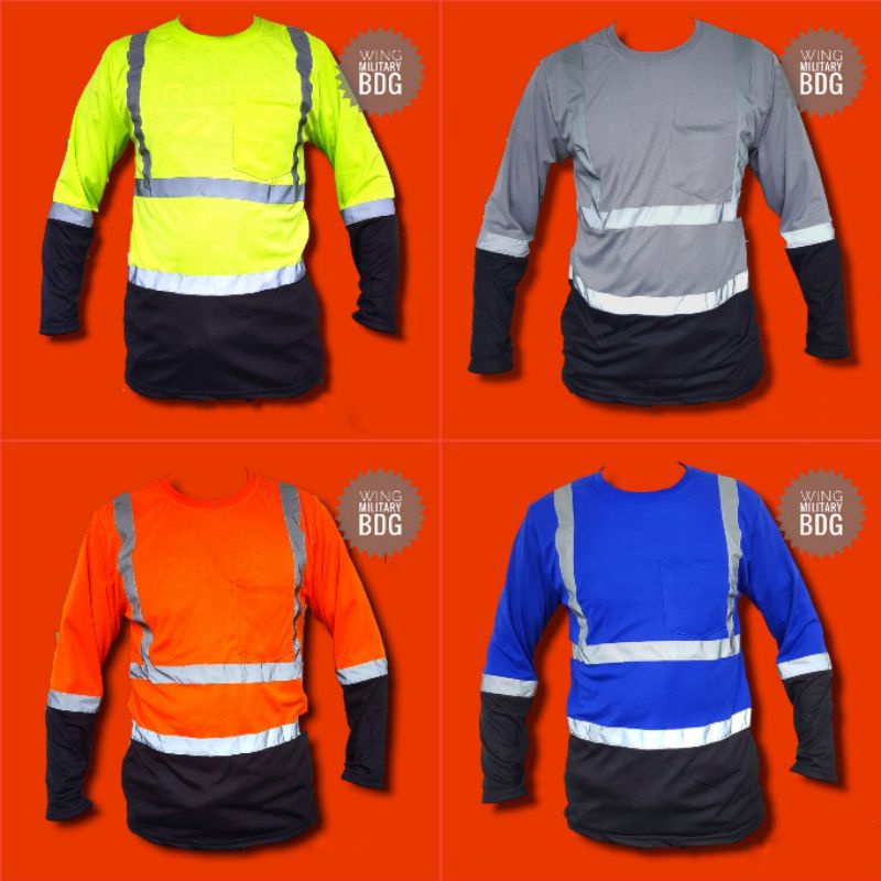 kaos safety proyek kombinasi scotlight cotton