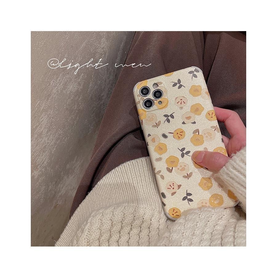 Sheepskin Design Yellow Flower Pattern IPhone Case IPhone 7 8 Plus X Xs Xr XsMax 11 11Pro 11promax 12 12Pro 12ProMax Soft Case Xhh4