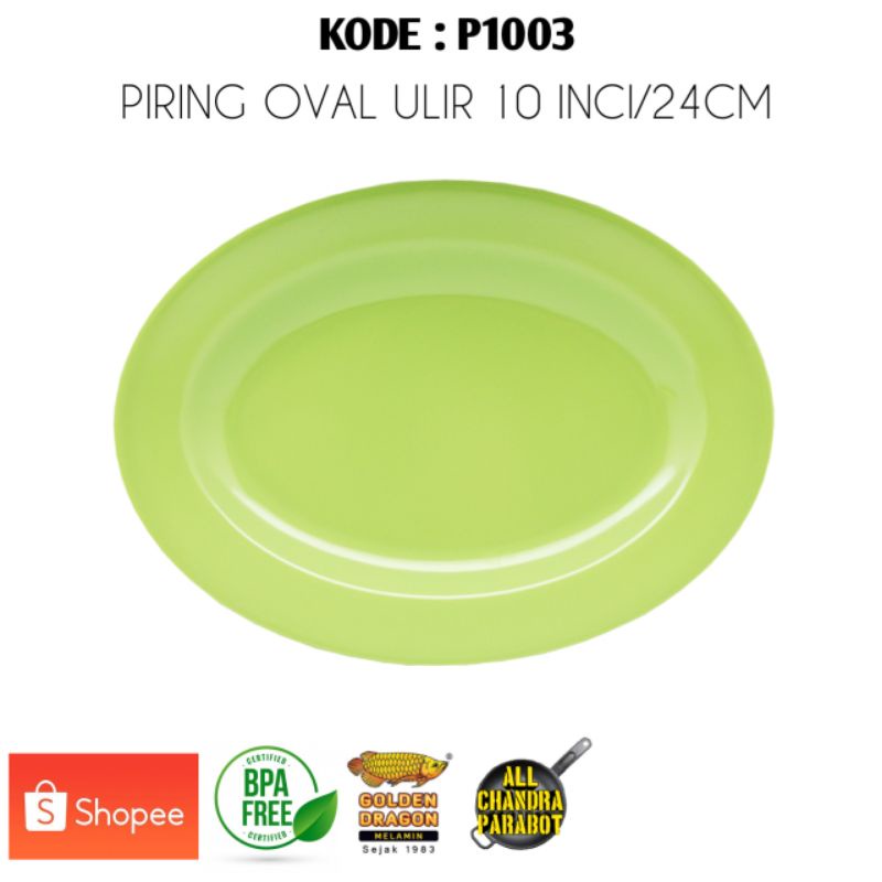 piring oval ulir melamin golden flying fish piring melamin food grade