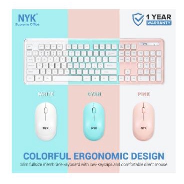 Keyboard mouse nyk wireless 2.4ghz usb bundle combo 2in1 membrane 104 keys optical 1600dpi k-10 k10