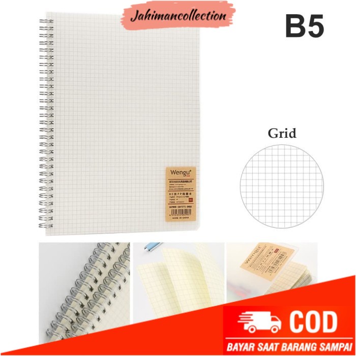 

✨ BISA COD ✨ Grid Notebook B5 - 80 lembar / 160 halaman