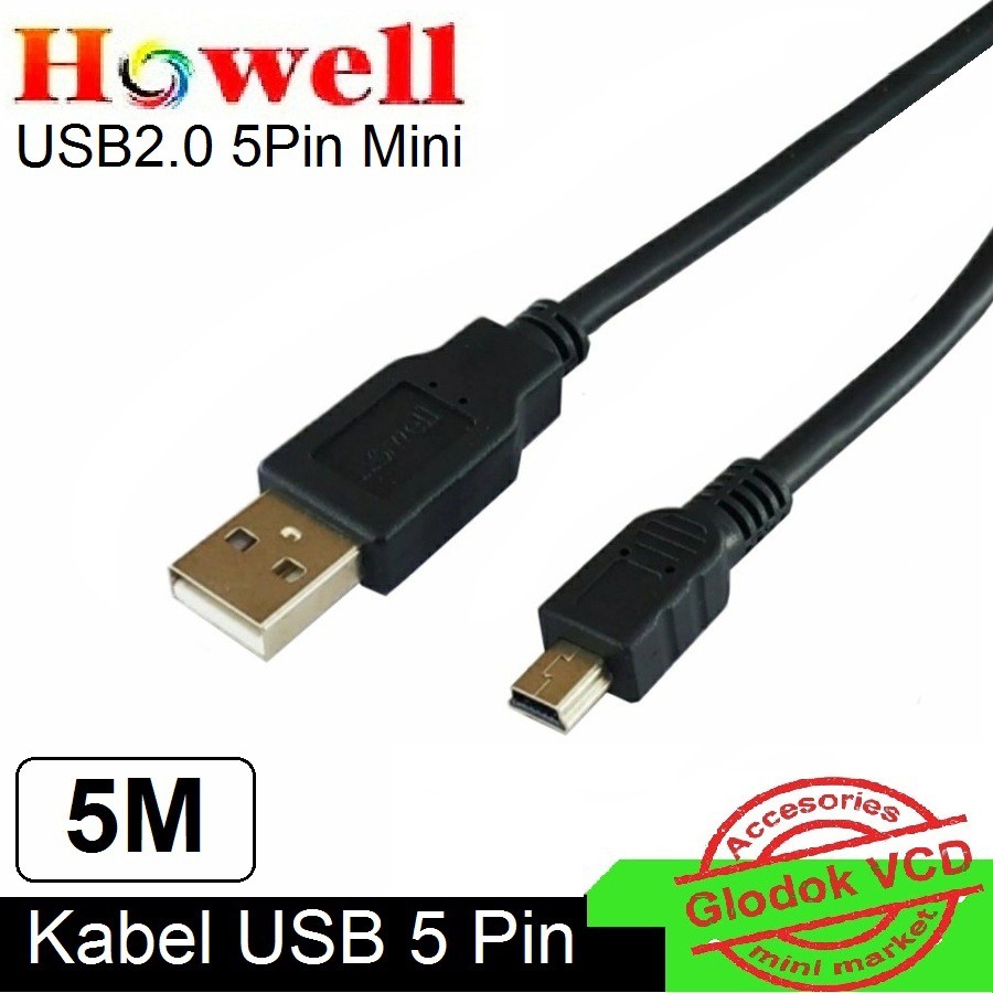 Howell Kabel USB 2.0 5 Pin Mini 5M