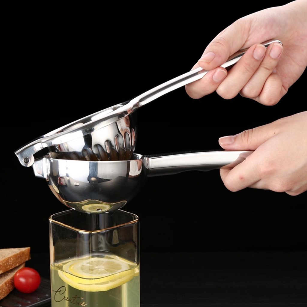 [Elegan] Alat Peras Jeruk Lemon Manual Masak Dapur Stainless Steel Citrus Press