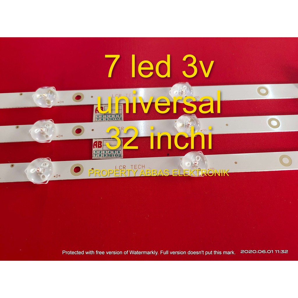 led backlight multi universal 32 inchi  7 kancing 7 led 3v universal multi