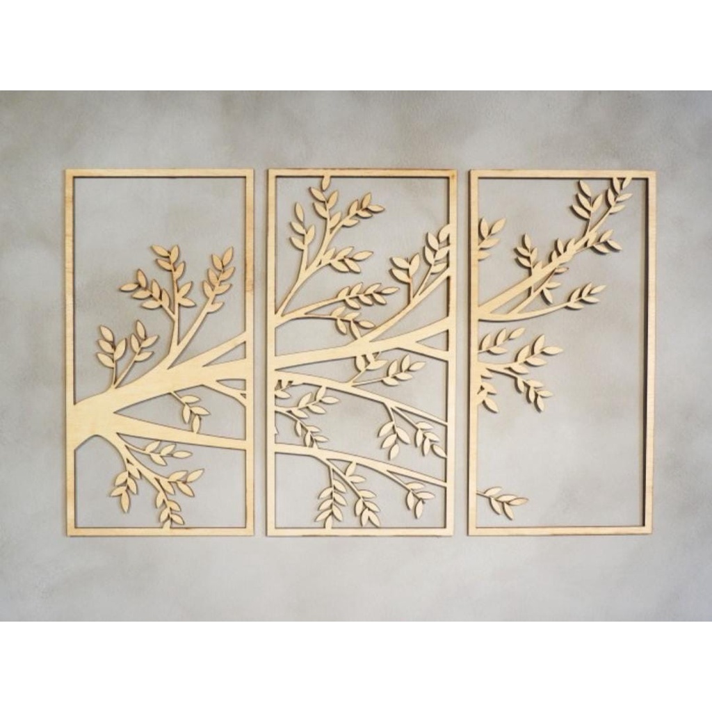 Hiasan dinding Laser Cut Tropical Tree|Wall Decor Laser Cut Kayu