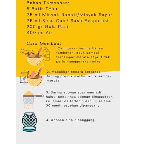 

キ Tepung Premix Egg Waffle/Hongkong Waffle 560 gram anti gagal no mixer ↰