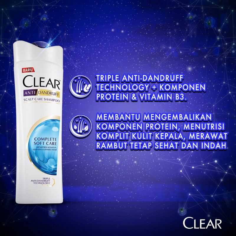 Clear Anti Dandruff Shampoo Anti ketombe Complete soft care