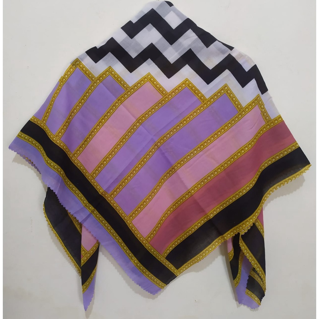 [ Promo COD ] Jilbab Motif, Kerudung Voal Motif Premium , Jilbab Segiempat Art , Hijab Square Diskon-A008