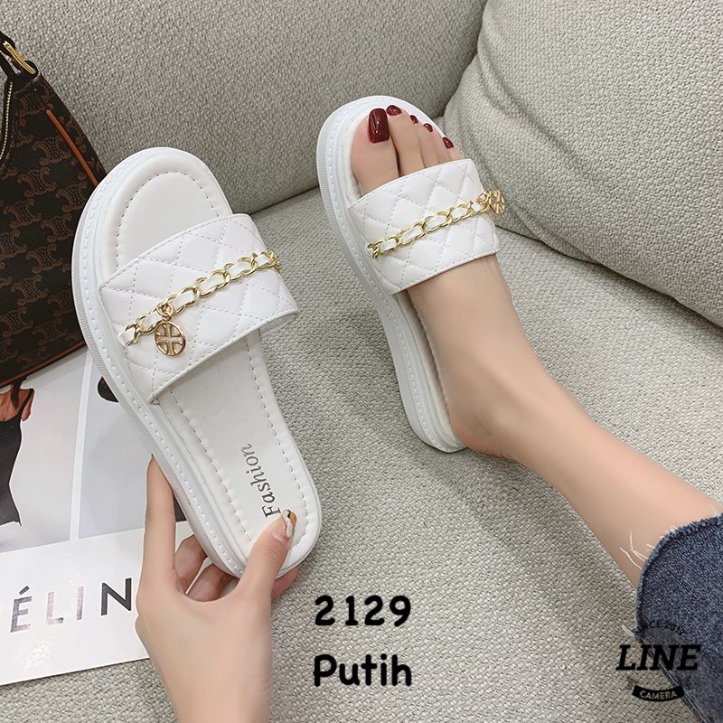 Sandal wanita impor slop fashion korea 2129