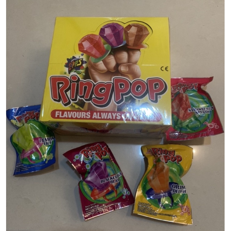 PERMEN RING POP / PERMEN CINCIN / PERMEN DOT ( 1 BOX / 24 PC )