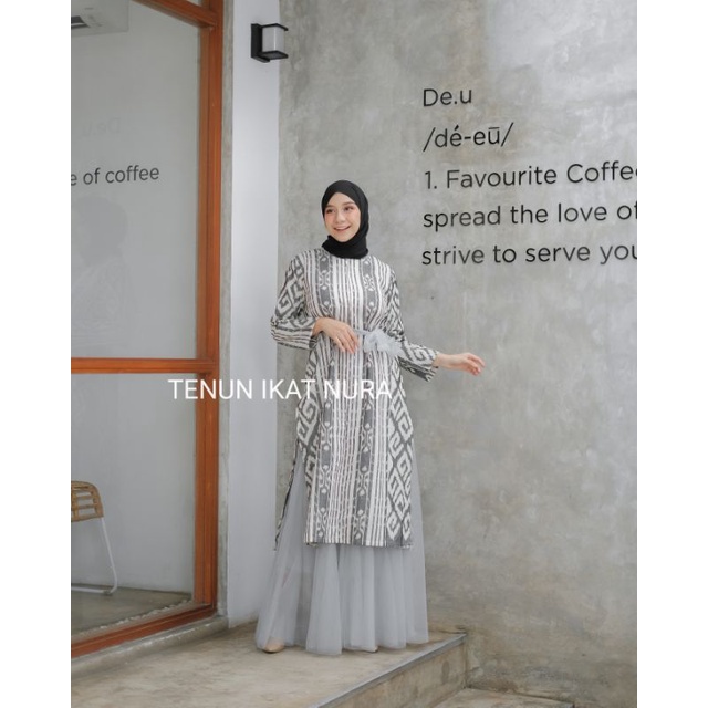 SET SARA ROK TUTU Couple Tenun Baju Kondangan
