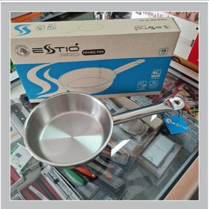 √DISCOUNT Frying Pan ZEBRA 18 Cm Estio Pro - Wajan Penggorengan Kuali Stainless