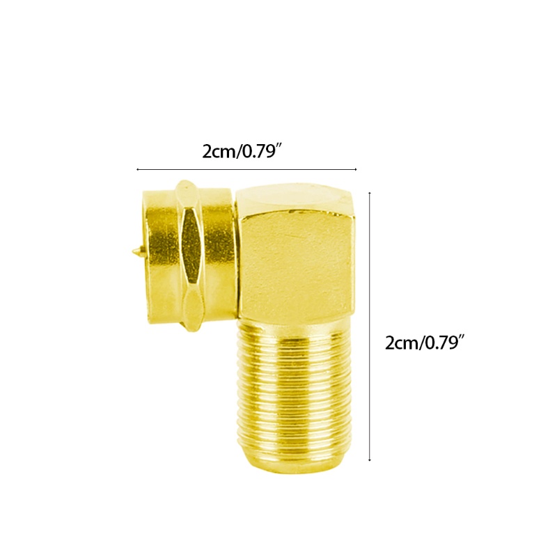 Btsg Kabel Coaxial Konektor Sudut Kanan Tipe F Female to Male Right Angle Coax Connector Adaptor Coaxial Untuk Kabel Coax