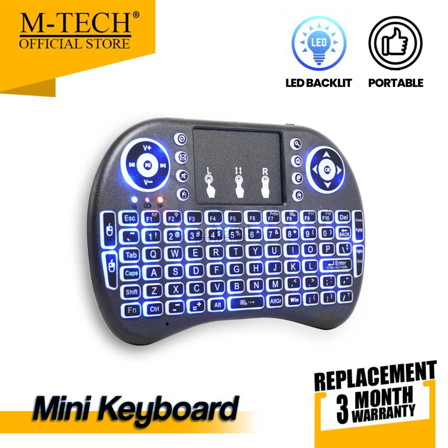 M-TECH ORIGINAL Mini Keyboard Wireless LED Backlit