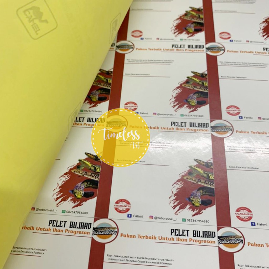 

TIMELESS Cetak Plus Cutting Sticker / Label Kemasan Kromo Print & Cut