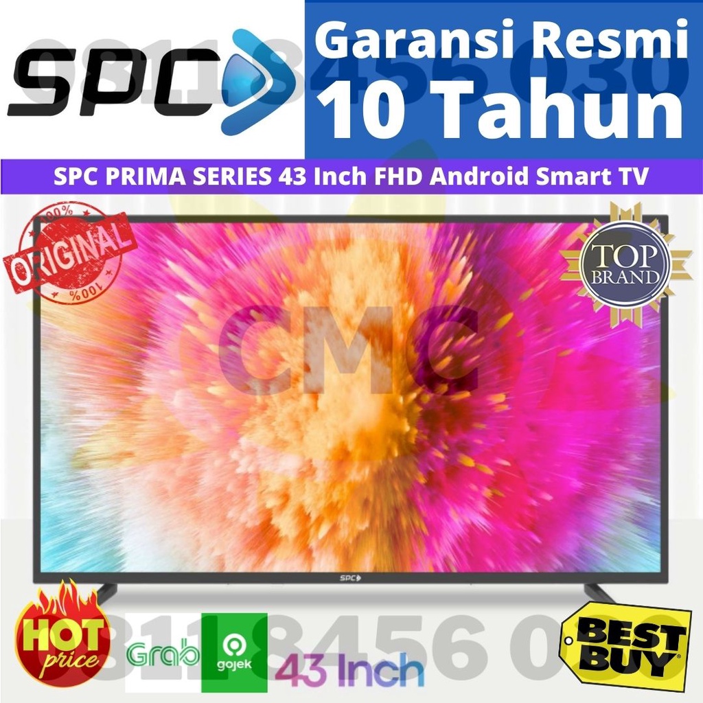 SPC 43 inch LED Smart TV FHD Android Smart TV Garansi Resmi