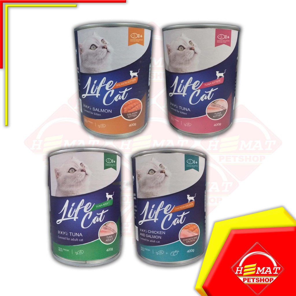 Makanan Kucing Wet Food Life Cat Kitten &amp; Adult 400 Gram - Basah 400Gr