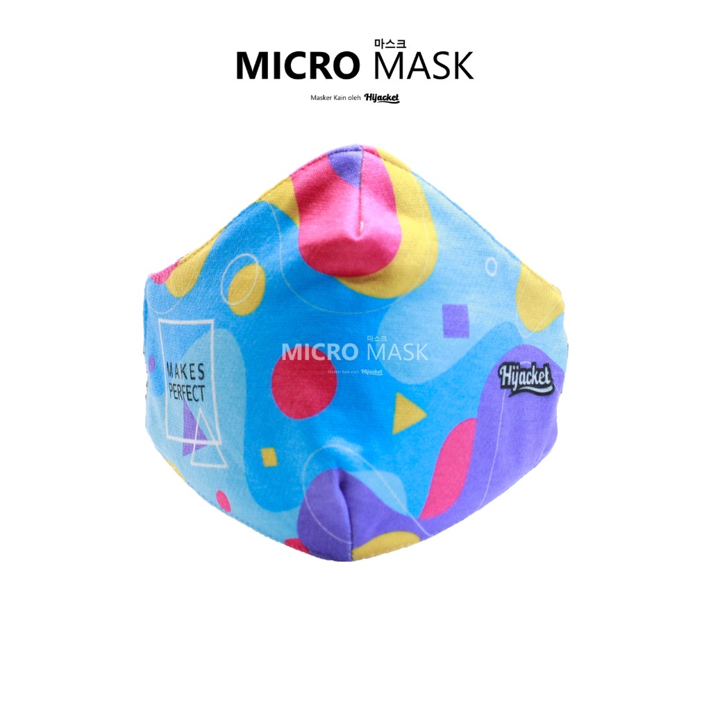 Micro Masker Hijab BLOCK UP TO 70% VIRUS 2 PLY Proteksi Premium fleece & poly-fiber Nyaman Bisa COD-Spectrum Chromatic