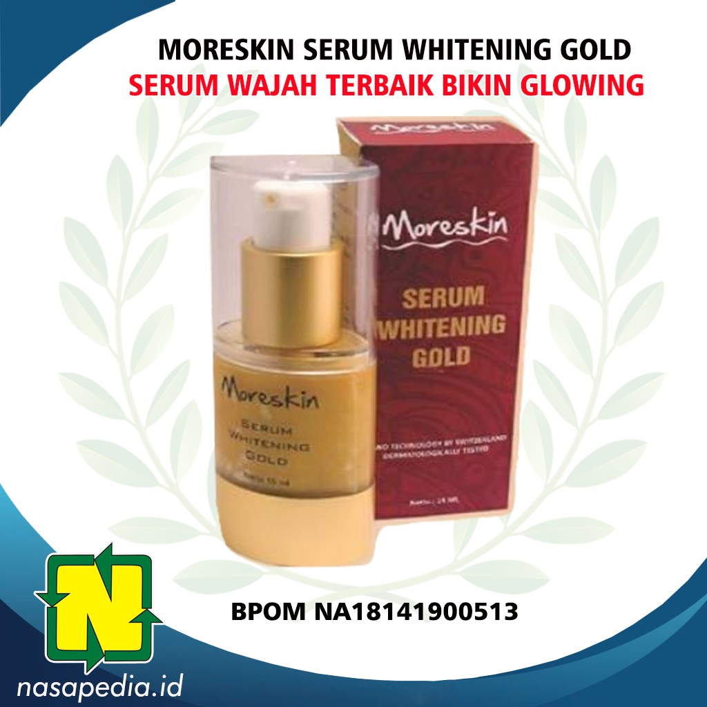 MORESKIN SERUM WHITENING GOLD ORIGINAL NASA SERUM WAJAH MORESKIN SERUM WHITENING GOLD ORIGINAL NASA SERUM WAJAH