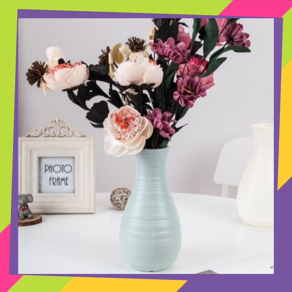 1295D2 / Pot bunga plastik model Kendi / Vas bunga plastik gaya Nordic / Pot bunga tanaman Artificial