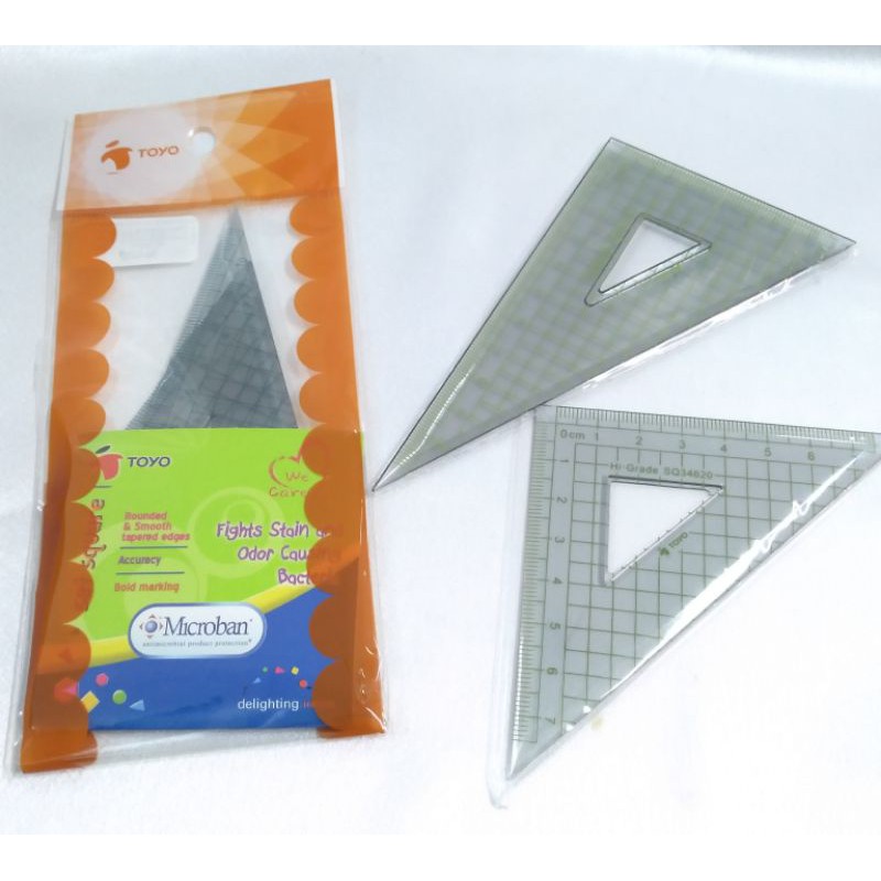 

TOYO MICROBAN MISTAR SET SEGITIGA / PENGGARIS SEGITIGA / TOYO SQ-34620