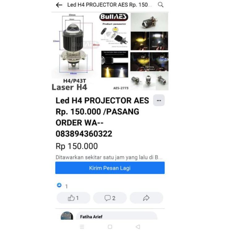 Sangat Nyaman.. led H4 projector