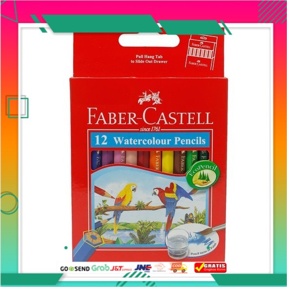 

F CASTELL WATERCOLOUR PENCILS PARROT 12SHORT