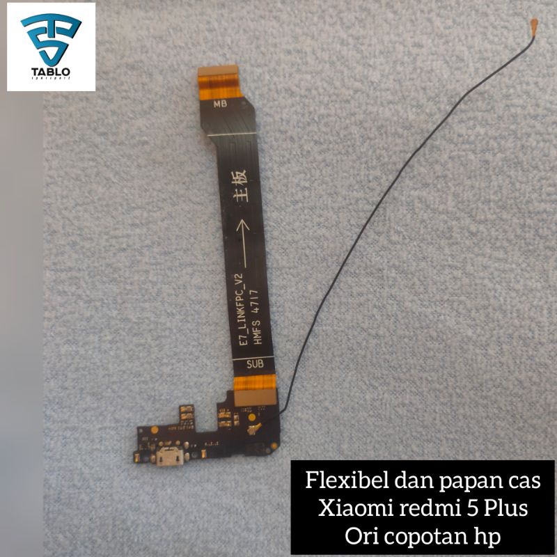 flexibel charger konektor papan cas Xiaomi Redmi 5 Plus ori copotan hp