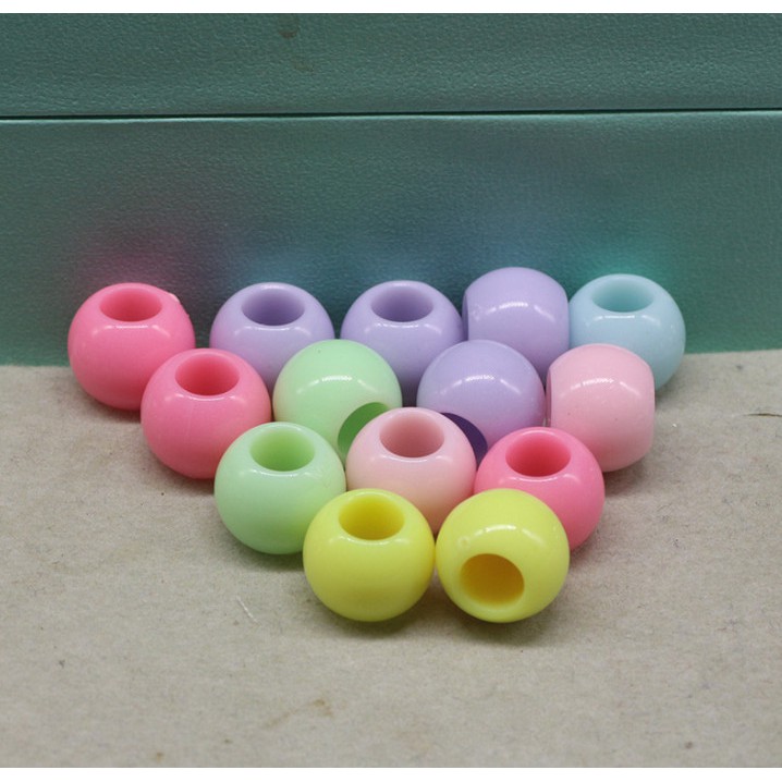 10-18mm Manik-Manik Bulat Bahan Akrilik Warna Permen Untuk Membuat Perhiasan