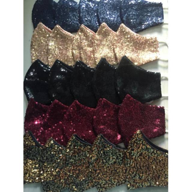 MASKER SEQUIN 2PLY (RANDOM)